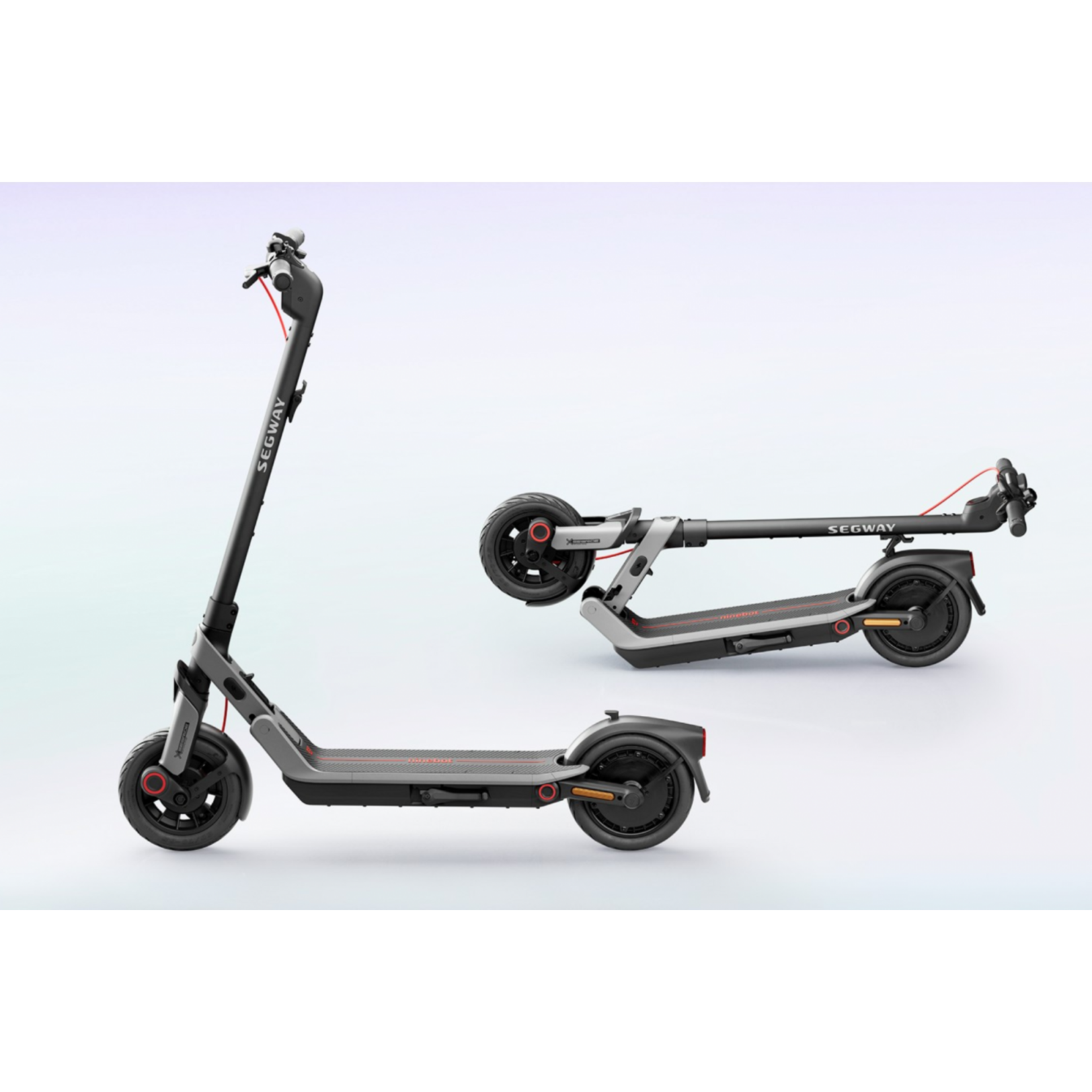 Trottinette électrique Ninebot E3 E - Vue pliée - TrottinUp La Réunion
